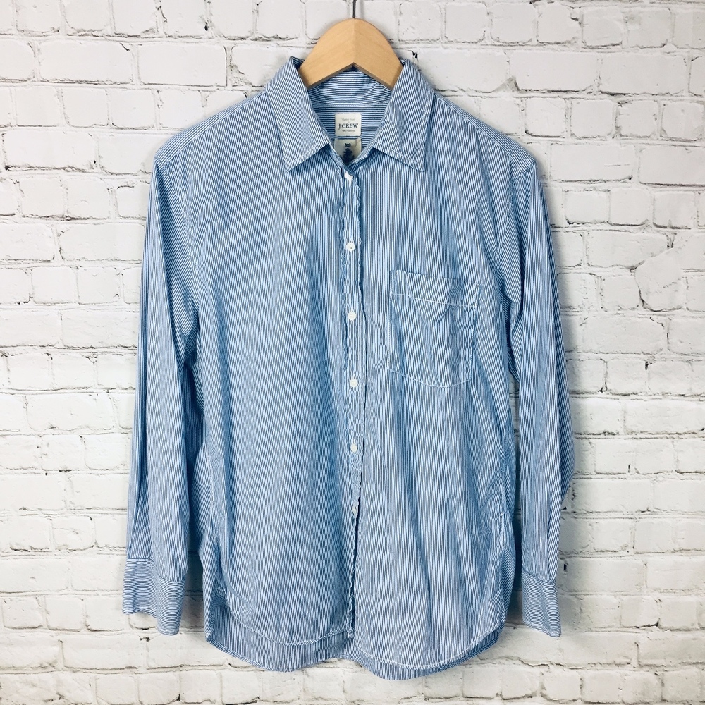 J. Crew | Women's Seersucker Button-Down Top
